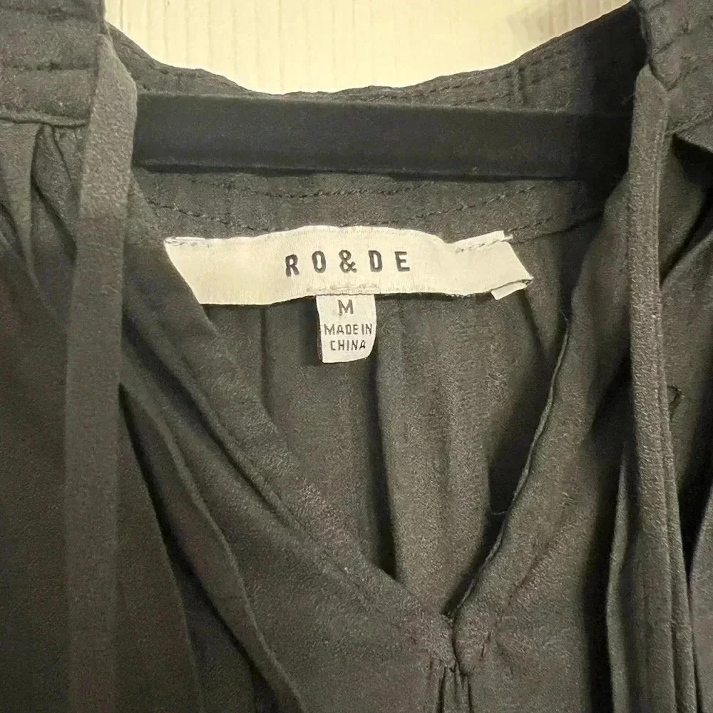 Ro&de (anthropology) black blouse size M - Picture 3 of 5